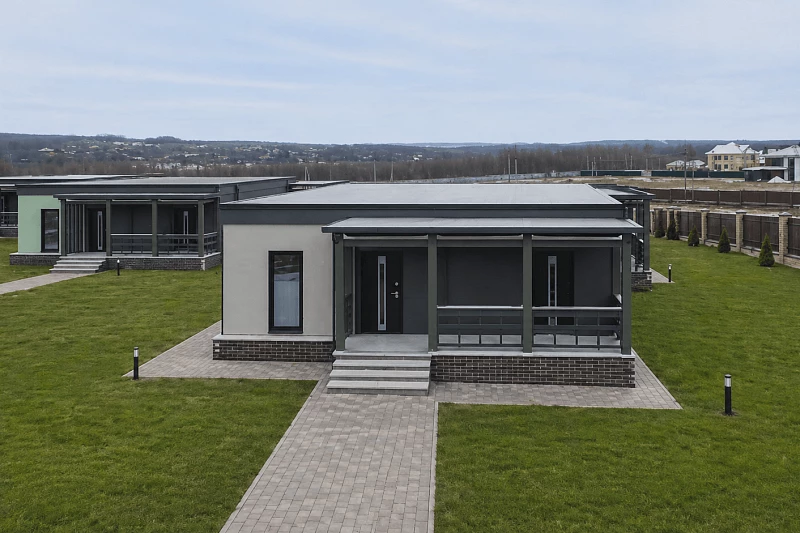 ПРОЕКТ КАРКАСНОГО ДОМА ИЗ БЫСТРОВОЗВОДИМЫХ КОНСТРУКЦИЙ DOORHAN